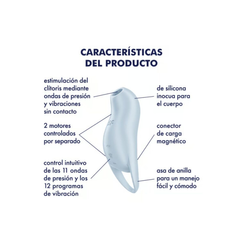Satisfyer - Pocket Pro 1 Estimulador Clítoris Azul Claro | Vybes.it