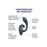SATISFYER - G FOR GODDESS 1 VIBRADOR RABBIT GRIS OSCURO