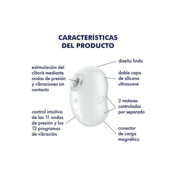 Satisfyer - Cutie Ghost Vibrador Lay - On Blanco | Vybes.it