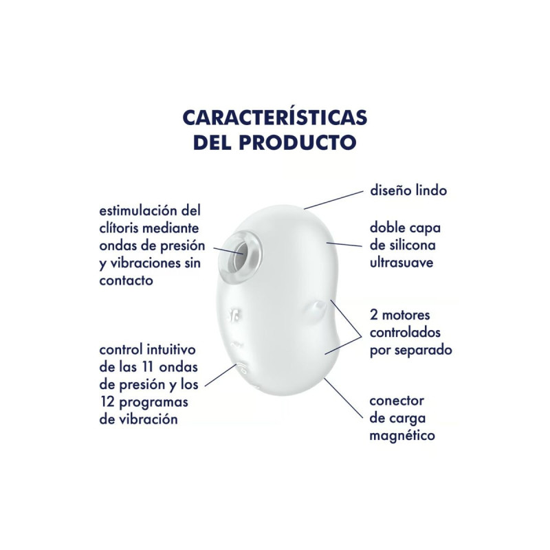 Satisfyer - Cutie Ghost Vibrador Lay - On Blanco | Vybes.it
