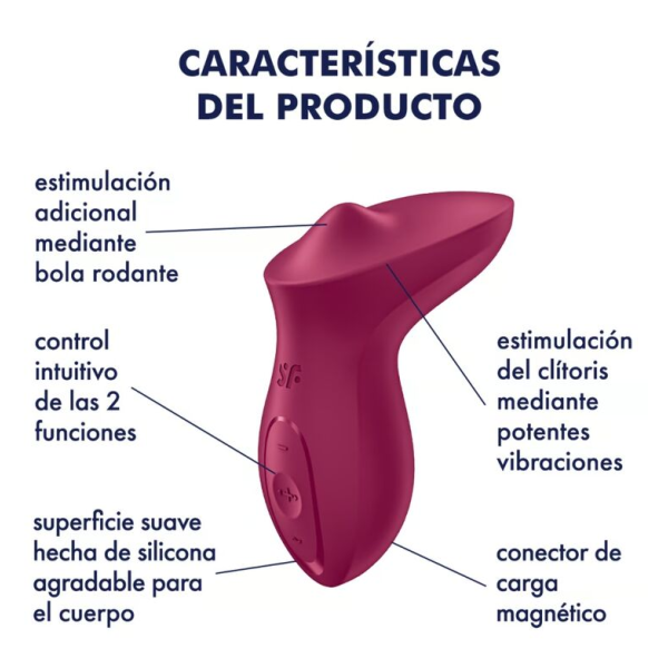 SATISFYER - EXCITERRR VIBRADOR LAY-ON CLÍTORIS FUCSIA