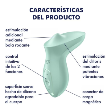 SATISFYER - EXCITERRR VIBRADOR LAY-ON CLÍTORIS MENTA