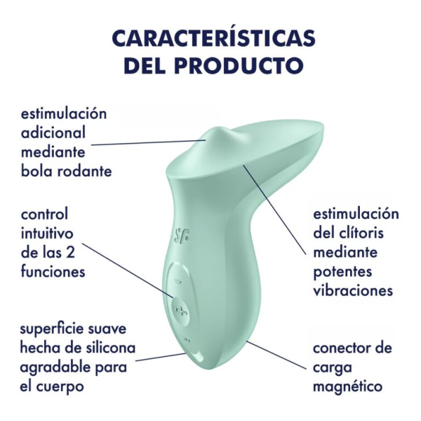 SATISFYER - EXCITERRR VIBRADOR LAY-ON CLÍTORIS MENTA