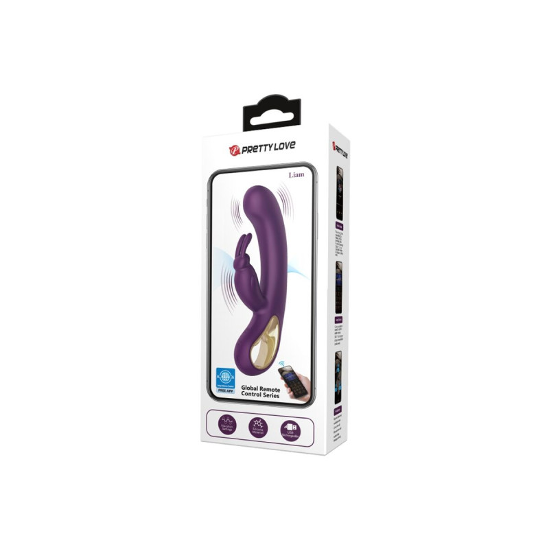 Pretty Love - Liam Vibrador Rabbit & Estimulador Punto G Morado |