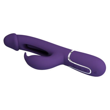 PRETTY LOVE - KAMPAS VIBRADOR RABBIT 3 EN 1 MULTIFUNCIÓN CON LENGUA VIOLETA