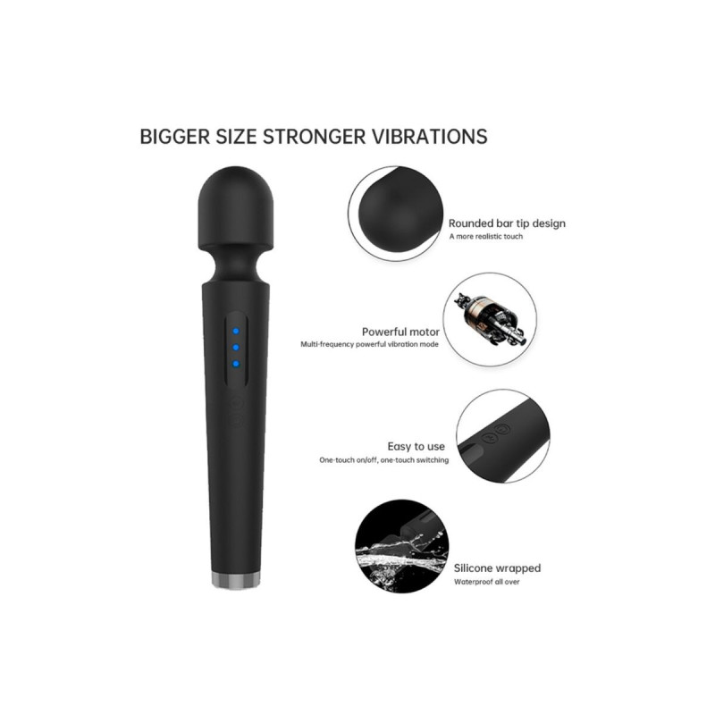 ARMONY - X POWER MASSAGGIATORE E VIBRATORE GRANDE 7 VIBRAZIONI NERO -…