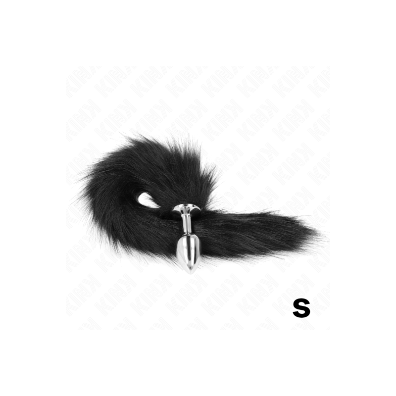 KINK - PLUG ANAL TAILLE S 7 X 3 CM AVEC QUEUE SYNTHÉTIQUE 40 CM NOIR…
