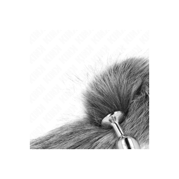 KINK - ANAL PLUG SIZE S 7 X 3 CM WITH SYNTHETIC TAIL 40 CM GREY - KIN…