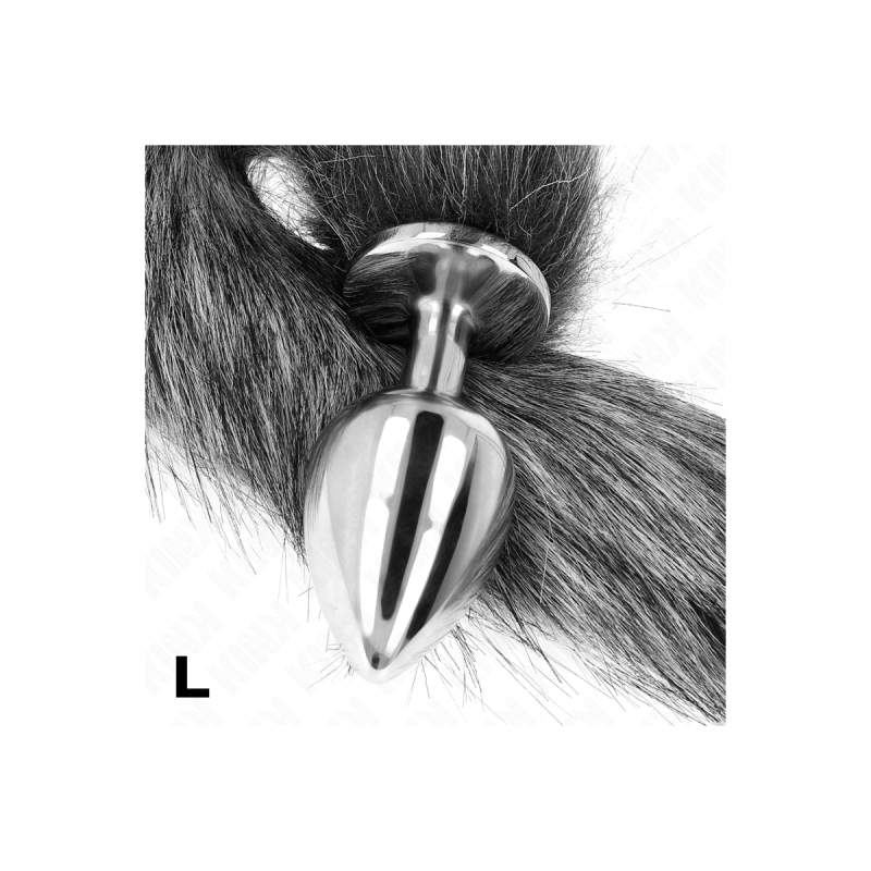 Kink - Plug Anal Talla L 10 X 4 Cm Con Cola Sintética 40 Cm