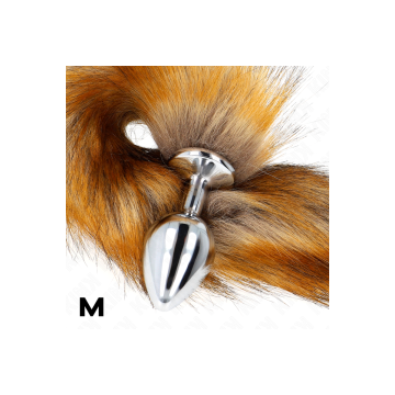 KINK - PLUG ANAL TAILLE M 8 X 3,5 CM AVEC QUEUE SYNTHÉTIQUE 40 CM MAR…
