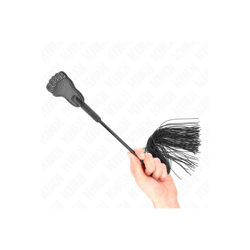 KINK - FOOT SHAPED PADDLE WITH TASSEL WHIP 31 CM - KINK IMPACT & TOUC…