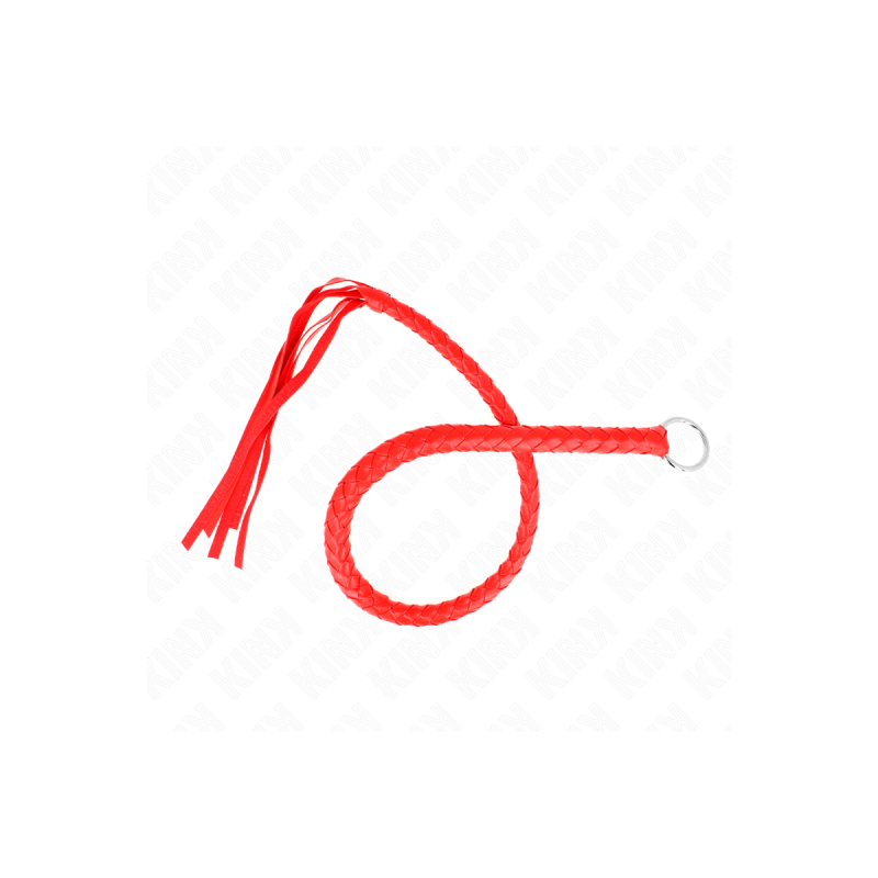 KINK - FOUET SERPENT AVEC ANNEAU ROUGE 65 CM - KINK IMPACT & TOUCH -…