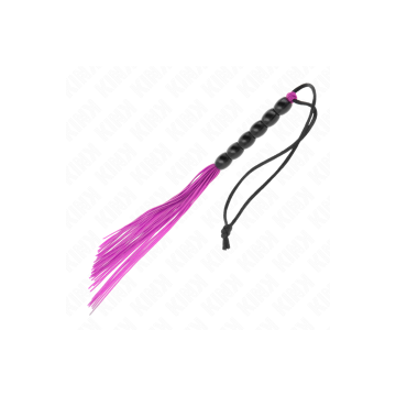 KINK - MINI FRUSTA IN SILICONE CON 6 PERLINE VIOLA 26 CM - KINK IMPAC…