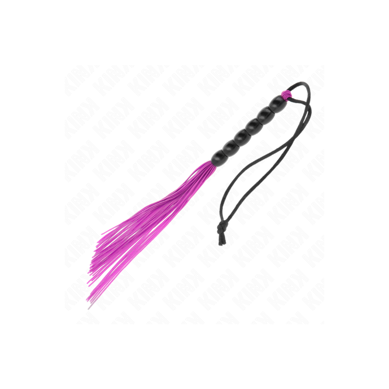 KINK - MINI SILIKONPEITSCHE MIT 6 LILA PERLEN 26 CM - KINK IMPACT & T…