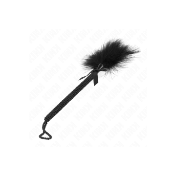 KINK - NYLON ROPE WAND WITH TICKLE FEATHERS AND BLACK BOW 25 CM - KIN…