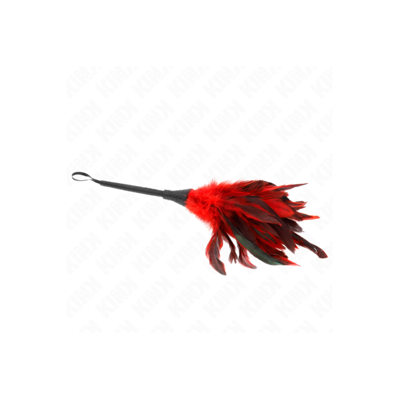 KINK - RED MAIDS HORN SHAPED TICKLE CHICKEN FEATHERS 36 CM - KINK IMP…