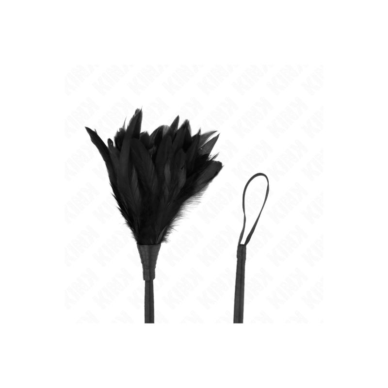 KINK - PIUME DI POLLO SOLLEGATO A FORMA DI CORNO NERO 36 CM - KINK IM…