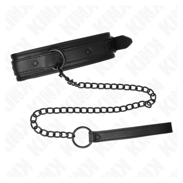 KINK - COLLIER DE BONDAGE EN NÉOPRÈNE MODÈLE 2 AVEC CEINTURE 78 CM RÉGLABLE 37,5 X 49,5 CM