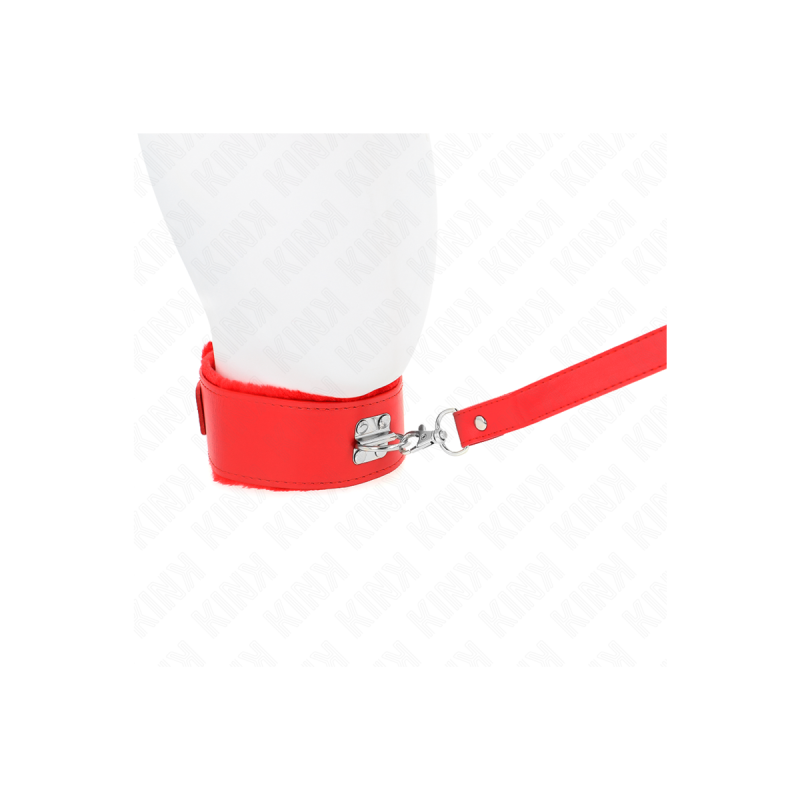 KINK - COLLIER AVEC LAISSE 116 CM AVEC CLOUS ARGENTÉS MODÈLE 4 ROUGE…