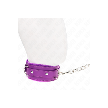 KINK - COLLARE CON GUINZAGLIO 65 CM CON RESTRIZIONI VIOLA 36-42 CM X…