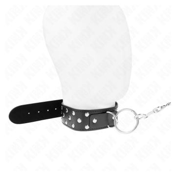 KINK - COLLAR CON CORREA 65 CM REMACHE ANILLA NEGRO AJUSTABLE 36-50 CM X 3.8 CM