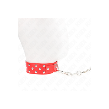 KINK - COLLANA CON CINTURINO AD ANELLO RIVETTO CON CINTURA 65 CM ROSS…