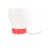 KINK - RING RIVET STRAP NECKLACE WITH BELT 65 CM RED ADJUSTABLE 36-50…