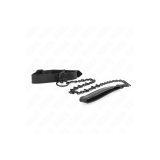 KINK - HALSBAND MIT DUNKLER LEINE 65 CM VERSTELLBAR 37-54 CM X 3 CM -…