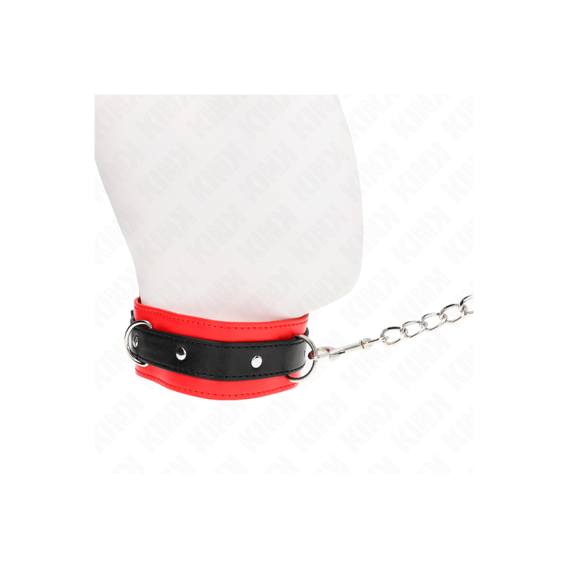 KINK - COLLIER MODÈLE BASIC AVEC LAISSE 65 CM MODÈLE 3 ROUGE 53 X 5 C…
