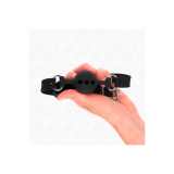 KINK - BÂILLON ENTIÈREMENT SILICONE 55 x 2 CM AVEC BOULE DE 4 CM TAIL…