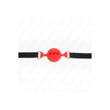 KINK - FULL SILICONE GAG 55 x 2 CM WITH 4.5 CM BALL SIZE M RED ADJUST…