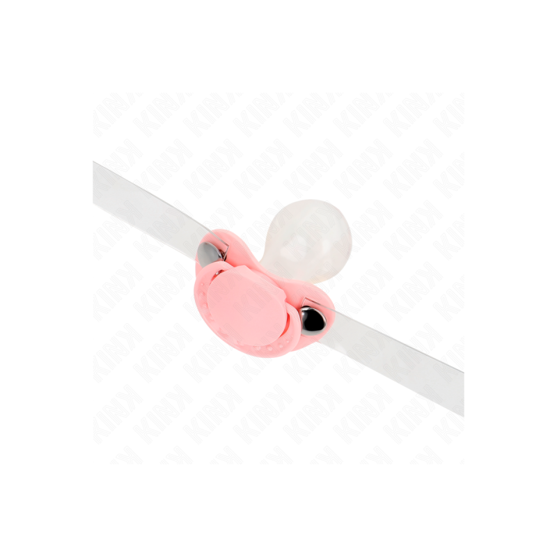 KINK - BAVAGLIO A FORMA DI CIUCCIO ROSA 5.5 x 4 CM REGOLABILE 43-60 C…