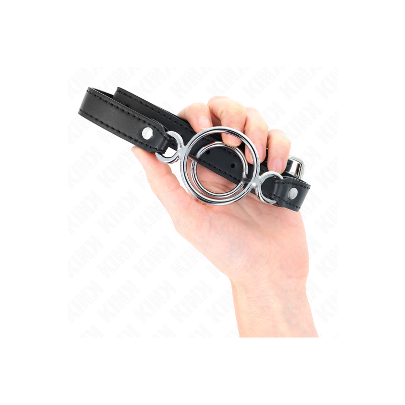 KINK - GAG WITH MULTIPLE O-RINGS 5 CM BLACK 63 X 2.5 CM - KINK COLLAR…
