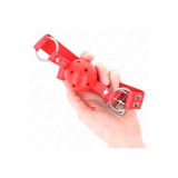 KINK - BALL GAG COMPLETO ROSSO CAVO DURO 62 x 2 CM - KINK COLLAR & GA…