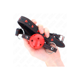 KINK - HOHLHARTER ROTER BALLKNEBEL MODELL 2 65 x 2,5 CM - KINK COLLAR…