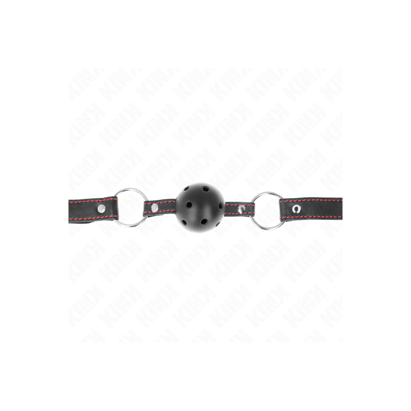 KINK - BALL GAG HOLLOW HARD NERO MODELLO 2 65 x 2,5 CM - KINK COLLAR…