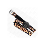 KINK - LEOPARD BREATHABLE BALL 4.5 CM GAG 65 x 2.5 CM - KINK COLLAR &…