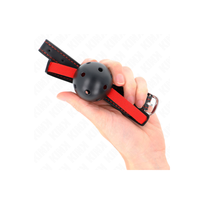 KINK - HOLLOW HARD MOUTH 4.5 CM GAG WITH ELASTIC BELT 56 x 1.5 CM - K…