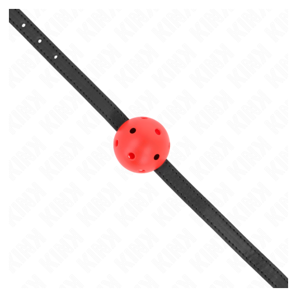 KINK - MORDAZA DE BOLA 4.5 CM TRANSPIRABLE SIMPLICITY ROJO 62 x 1.5 CM