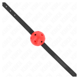 KINK - MORDAZA DE BOLA 4.5 CM TRANSPIRABLE SIMPLICITY ROJO 62 x 1.5 CM