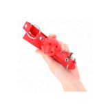 KINK - ATMUNGSAKTIVER BALL 4 CM KNEBEL MIT DOPPELNIET MODELL 1 ROT 62…