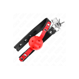 KINK - RED HOLLOW HARD BALL 4 CM GAG BLACK STRAP 60 x 2 CM ADJUSTABLE…