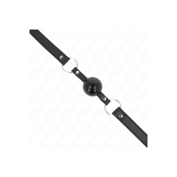 KINK - TPE BALL 4 CM GAG WITH BLACK LOCK 60 x 2 CM - KINK COLLAR & GA…