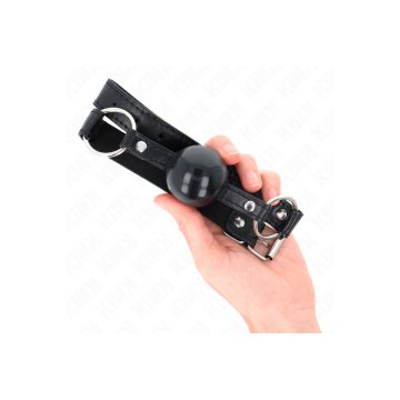 KINK - BLACK TPE BALL 4 CM GAG 60 x 2 CM - KINK COLLAR & GAG - Gags