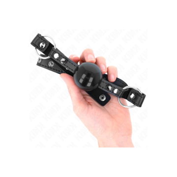 KINK - BÂILLON BALLE 4 CM AVEC POINTE RIVET ET SNAP LOCK 65 x 2 CM -…