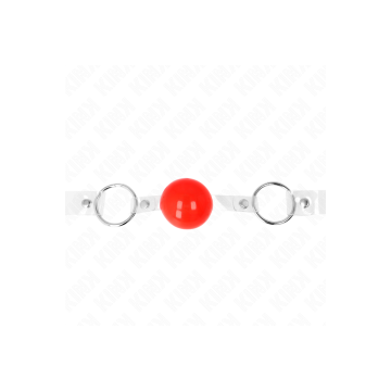 KINK - RED TRANSPARENT PVC BALL 4 CM GAG ADJUSTABLE - KINK COLLAR & G…