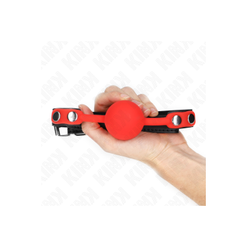 KINK - BOULE SILICONE ROUGE 4 CM BAG 60 x 2 CM - KINK COLLAR & GAG -…
