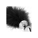 KINK - PLUG ANALE IN ACCIAIO INOSSIDABILE 11 x 7 CM CON PIUMA 11 CM -…