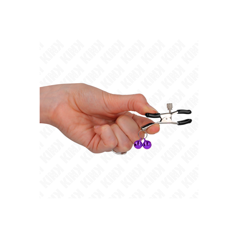 KINK - PINZA PER CAPEZZA DOPPIA VIOLA 6 CM - KINK NIPPLE GRIP - Morse…