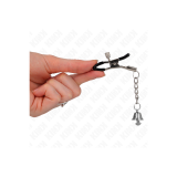 KINK - SILVER BELL PENDANT NIPPLE CLAMPS 6 CM - KINK NIPPLE GRIP - Sa…